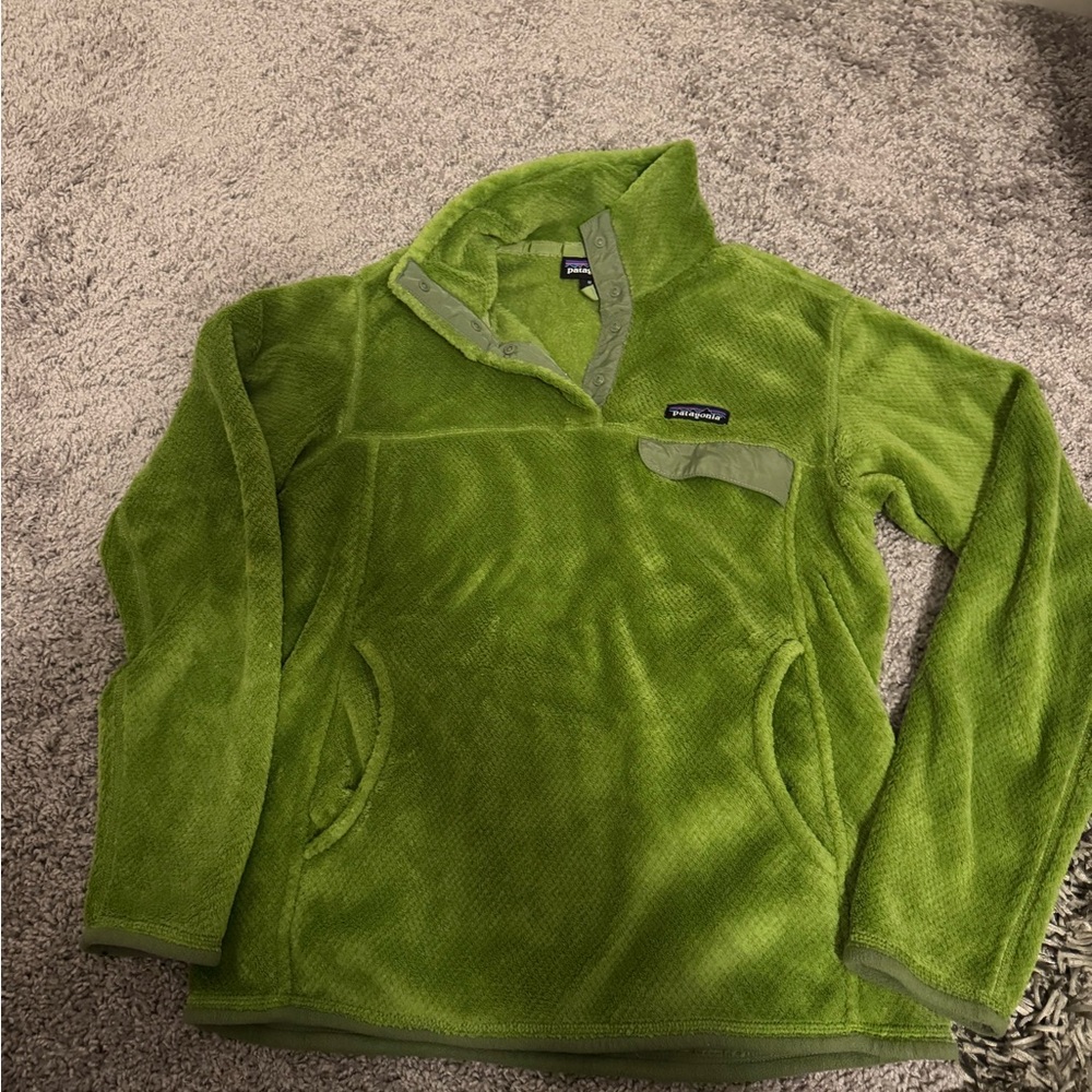 Patagonia Lime Green Fleece Jacket